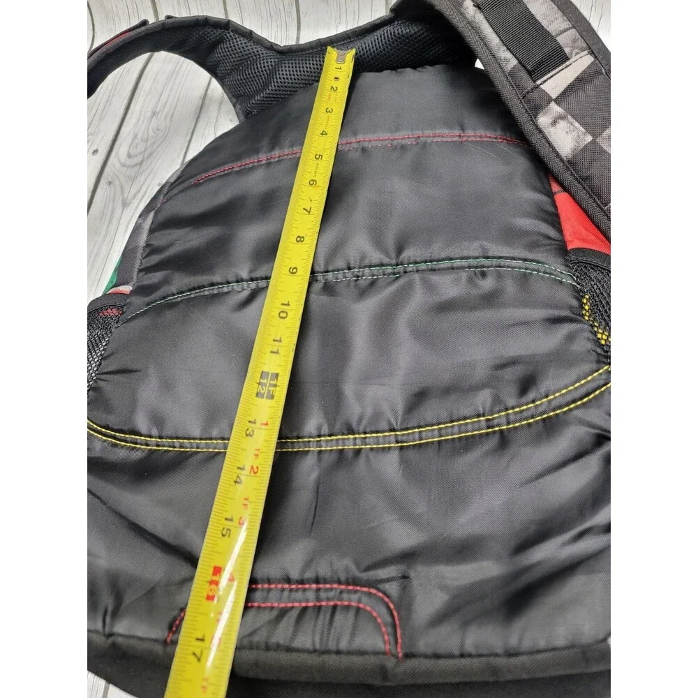 Quiksilver Backpack DNA Rasta Colorful Block Book Bag Surf Beach Backpack Rare